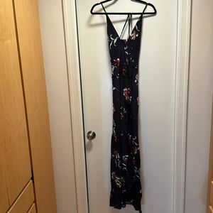 Small Yumi Kim floral navy wrap dress